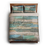 Jörgan Teal & Taupe queen - microfiber - Natural Backing