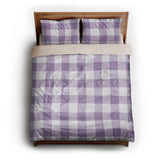 Buffalo Plaid Lilac queen - microfiber - Natural Backing