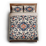 Wilhemina Navy & Red queen - microfiber - Natural Backing