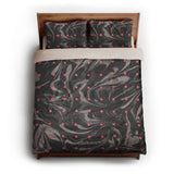 Acid Burn Greige & Infrared queen - microfiber - Natural Backing