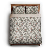 Rose Lattice queen - microfiber - Natural Backing