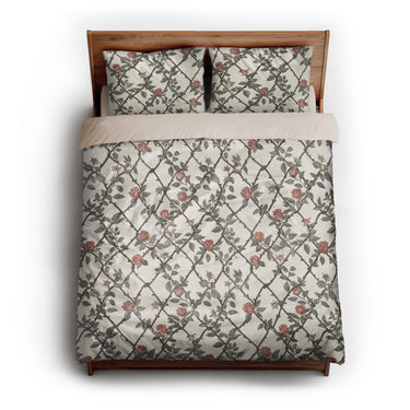 Rose Lattice queen - microfiber - Natural Backing