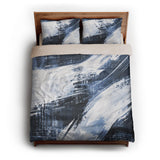 Emil Navy Blue queen - microfiber - Natural Backing