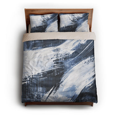 Emil Navy Blue queen - microfiber - Natural Backing