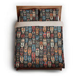 Tribal Masks queen - microfiber - Natural Backing