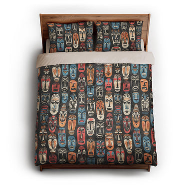 Tribal Masks queen - microfiber - Natural Backing