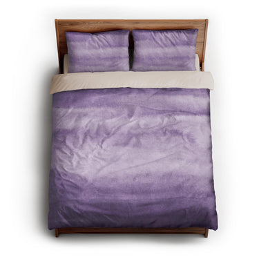 Jacinda Watercolor Purple Ombre queen - microfiber - Natural Backing