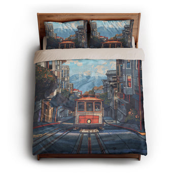 San Francisco Trolley queen - microfiber - Natural Backing