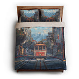San Francisco Trolley queen - microfiber - Natural Backing