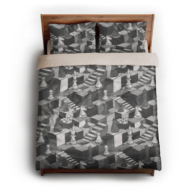 Harmon Surreal Chess BW queen - microfiber - Natural Backing
