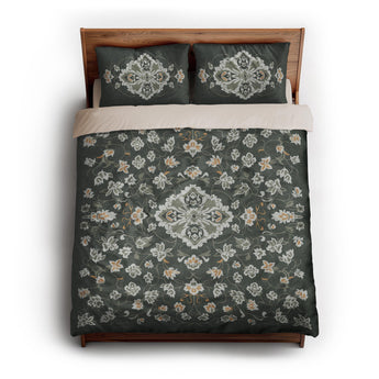 Fenwick Green & Orange queen - microfiber - Natural Backing