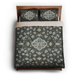Fenwick Green & Orange queen - microfiber - Natural Backing