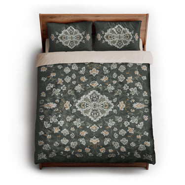 Fenwick Green & Orange queen - microfiber - Natural Backing