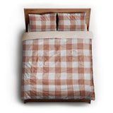 Buffalo Plaid Light Terracotta queen - microfiber - Natural Backing