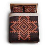 Reyno Orange & Maroon queen - microfiber - Natural Backing