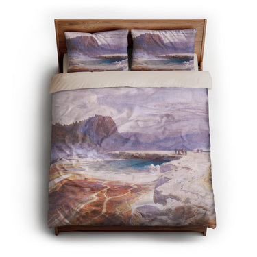 Yellowstone Great Blue Springs queen - microfiber - Natural Backing