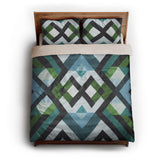 Sonora Blue & Green queen - microfiber - Natural Backing