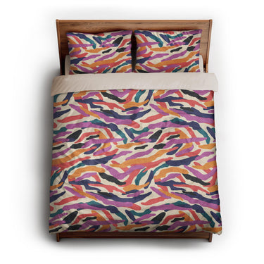 Alessa Multicolor queen - microfiber - Natural Backing