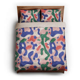 Concetta Pink Green & Purple queen - microfiber - Natural Backing