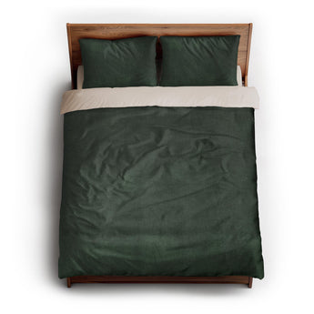 Keanu Watercolor Dark Green Ombre queen - microfiber - Natural Backing