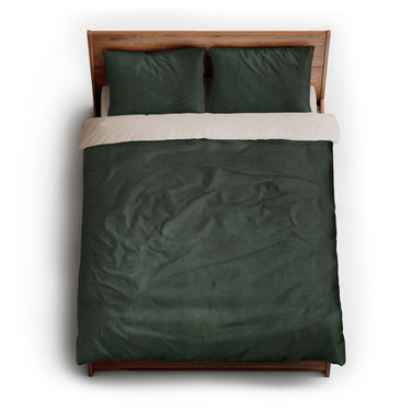 Keanu Watercolor Dark Green Ombre queen - microfiber - Natural Backing
