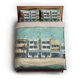 Art Deco Beach queen - microfiber - Natural Backing