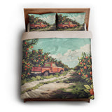 Orange Grove queen - microfiber - Natural Backing