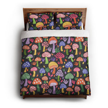 Luminescent Shroomies queen - cotton - White Backing
