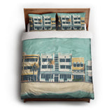 Art Deco Beach queen - cotton - White Backing