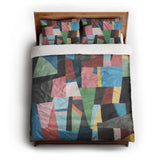 Baxter Blue Multicolor queen - cotton - White Backing