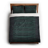 Kepler Navy & Teal queen - cotton - White Backing