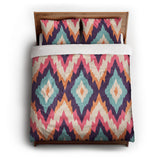 Dyani Magenta & Cyan queen - cotton - White Backing
