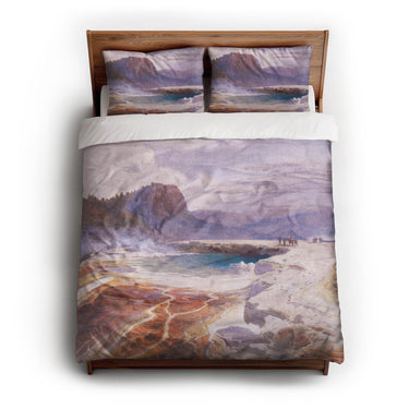 Yellowstone Great Blue Springs queen - cotton - White Backing
