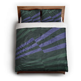 Prisma Mint & Periwinkle queen - cotton - White Backing