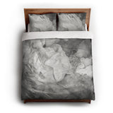 Zephyr Watercolor Inkwell queen - cotton - White Backing