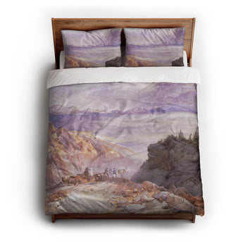 The Great Salt Lake Of Utah By Thomas Moran Duvet Cover