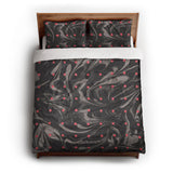 Acid Burn Greige & Infrared queen - cotton - White Backing