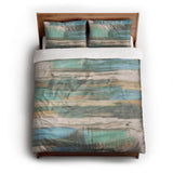 Jörgan Teal & Taupe queen - cotton - White Backing