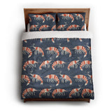 Tribal Prawns queen - cotton - White Backing