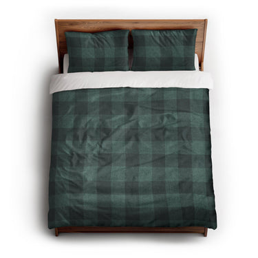 Buffalo Plaid Deep Teal queen - cotton - White Backing