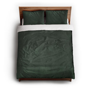Keanu Watercolor Dark Green Ombre queen - cotton - White Backing