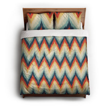 Firekaat Blue & Orange queen - cotton - White Backing