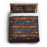 Ojai Purple & Yellow queen - cotton - White Backing