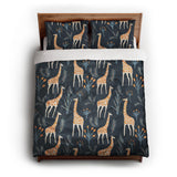 Safari Giraffes queen - cotton - White Backing