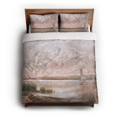 Calm Shores queen - cotton - White Backing