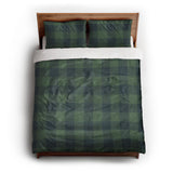 Buffalo Plaid Green Navy queen - cotton - White Backing