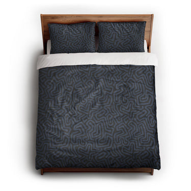 Kiva Slate Blue queen - cotton - White Backing
