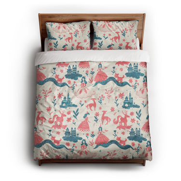 Pink Princess Fairytale queen - cotton - White Backing