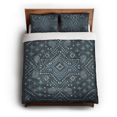 Durand Navy Blue queen - cotton - White Backing