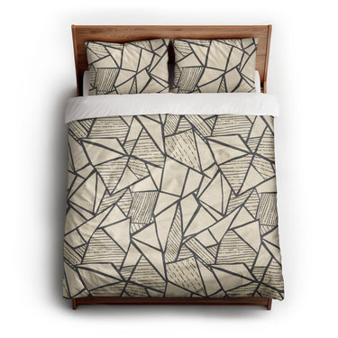 Harlan Ivory & Black queen - cotton - White Backing